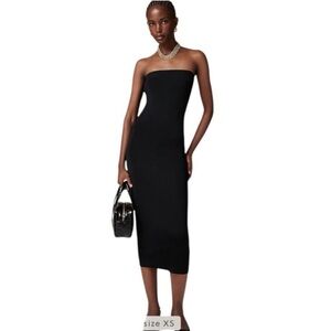 NWOT J. Crew Cyan Strapless Sweater Dress in Black Size M